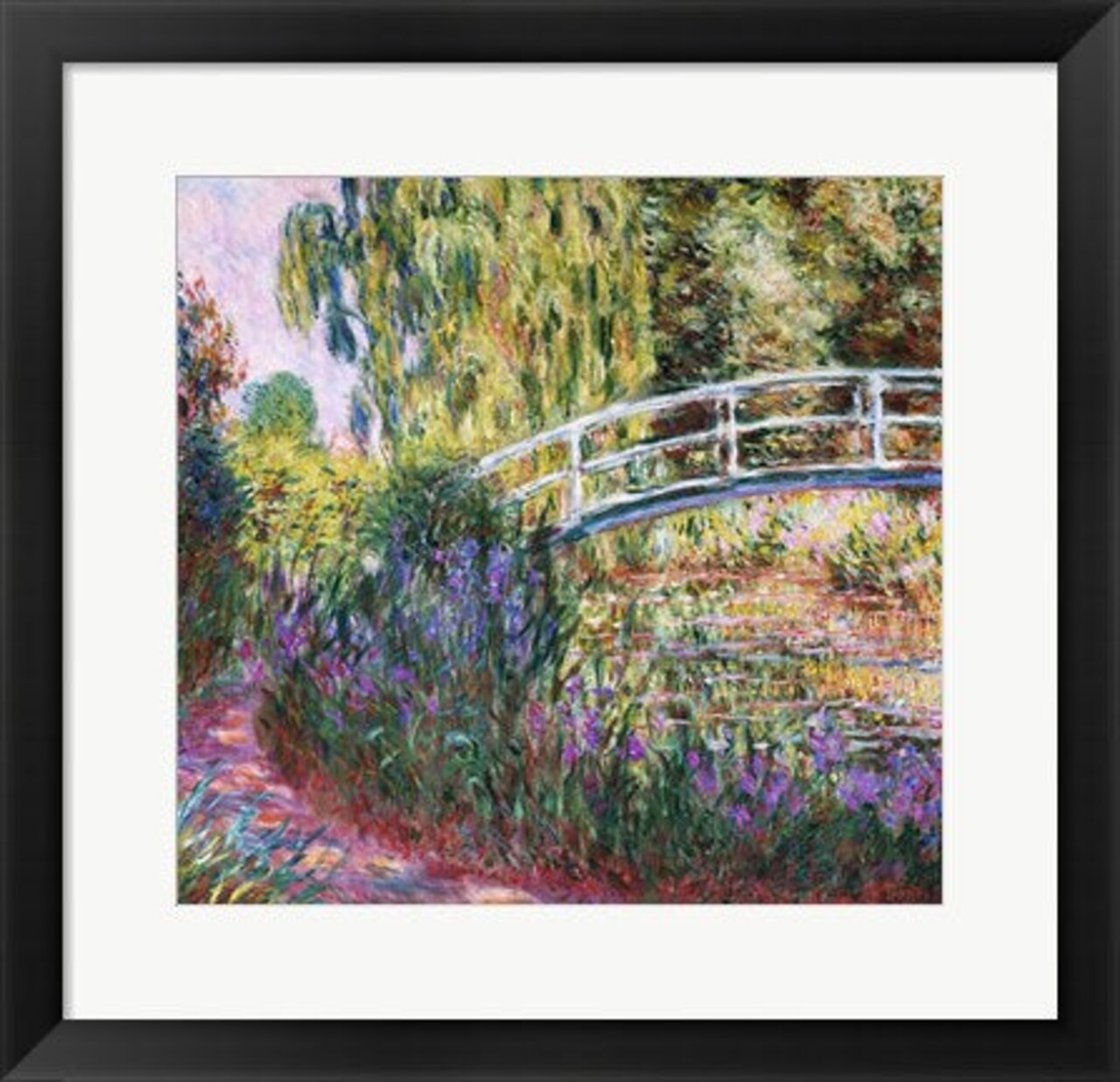 Framed Art The Japanese Bridge, Pond with Water Lilies, 1900 by Claude Monet Wall Decor 18x24 Artwork
